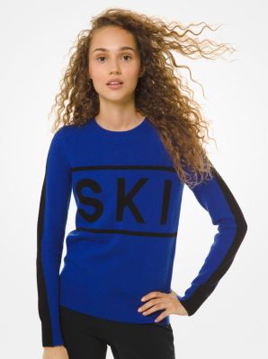 MH96P5HCHM - Nylon and Wool-Blend Ski Sweater TWILIGHT BLUE