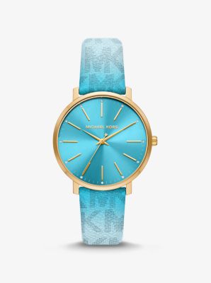 MK2959 - Pyper Ombré Gold-Tone and Logo Watch TURQUOISE