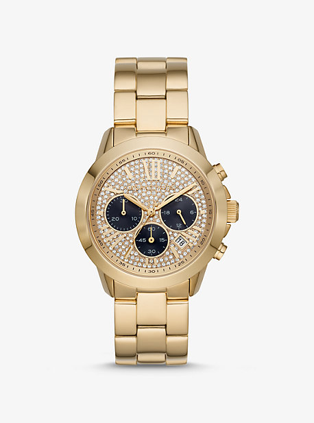 MK6569 - Oversized Pavé Gold-Tone Watch GOLD