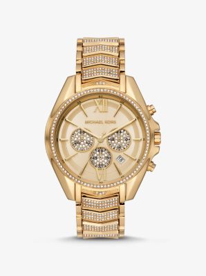 MK6729 - Oversized Whitney Pavé Gold-Tone Watch GOLD