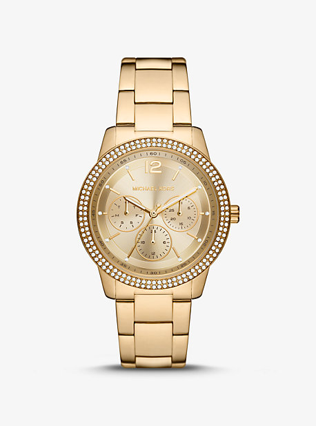 MK6927 - Oversized Tibby Pavé Gold-Tone Watch GOLD