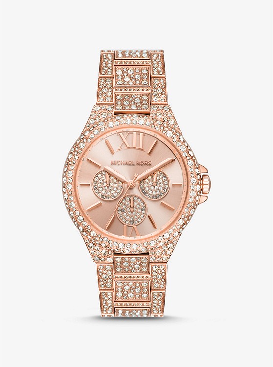 MK MK6961 Oversized Camille Pavé Rose Gold-Tone Watch ROSE GOLD