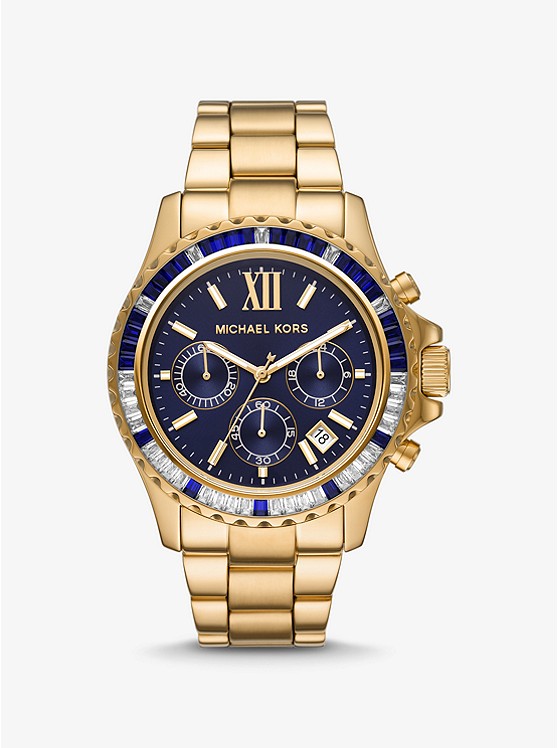 MK MK6971 Oversized Everest Pavé Gold-Tone Watch GOLD