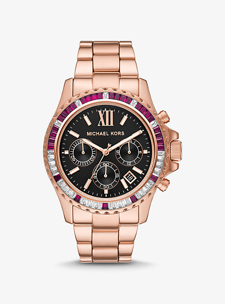 MK6972 - Oversized Everest Pavé Rose Gold-Tone Watch ROSE GOLD
