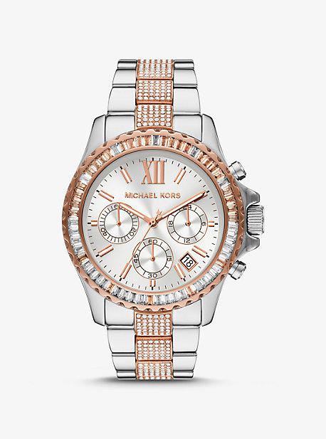 MK6975 - Oversized Everest Pavé Two-Tone Watch TWO TONE