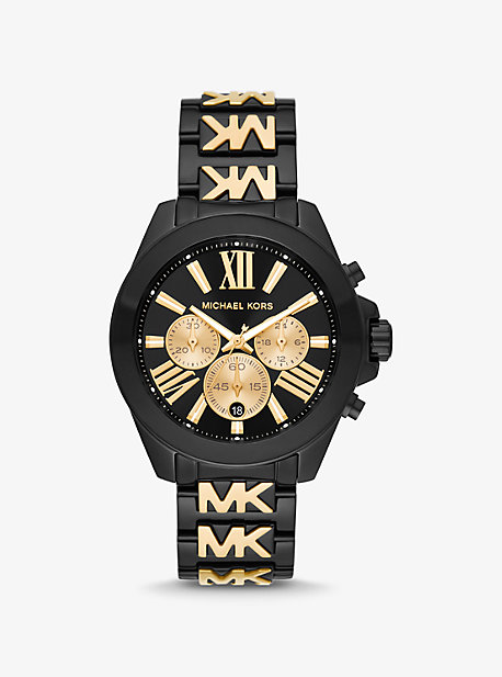 MK6978 - Oversized Wren Two-Tone Watch BLACK
