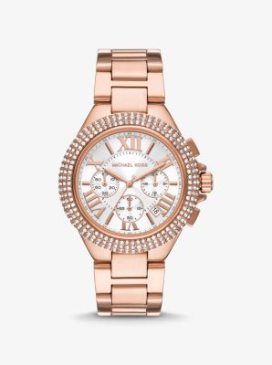 MK6995 - Oversized Camille Pavé Rose Gold-Tone Watch ROSE GOLD