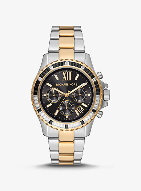 MK7209 - Oversized Everest Pavé Two-Tone Watch TWO TONE