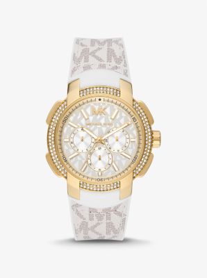 MK7221 - Oversized Sydney Pavé Gold-Tone and Logo Watch VANILLA