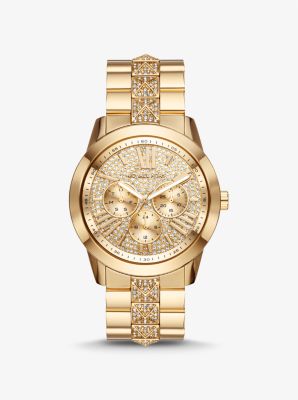 MK7260 - Oversized Bryn Pavé Gold-Tone Watch GOLD