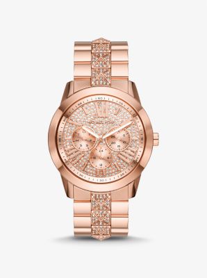 MK7261 - Oversized Bryn Pavé Rose Gold-Tone Watch ROSE GOLD