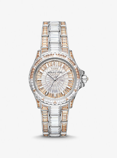 MK7288 - Limited-Edition Mini Everest Two-Tone Pavé Silver-Tone Watch TWO TONE