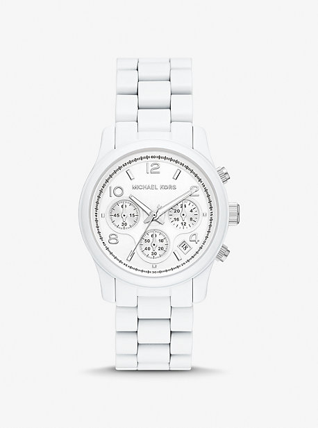 MK7331 - Runway White-Tone Watch WHITE