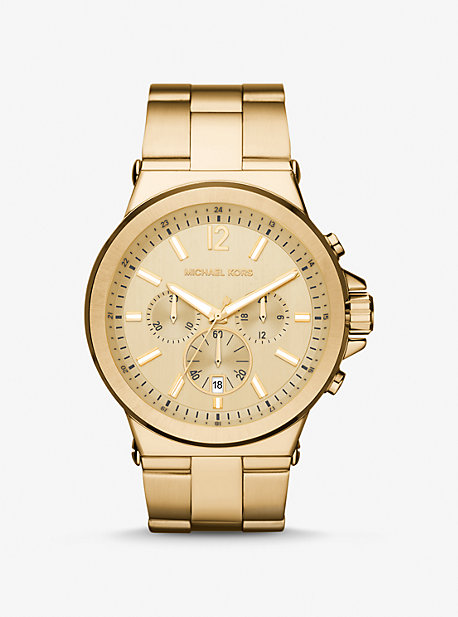 MK8278 - Oversized Dylan Gold-Tone Watch SILVER