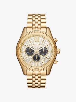 MK8494 - Oversized Lexington Gold-Tone Watch GOLD