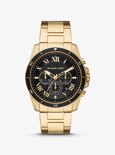 MK8803 - Oversized Alek Gold-Tone Watch GOLD