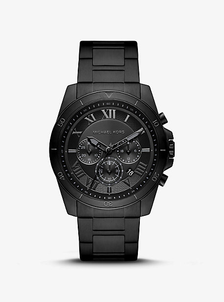 MK8900 - Oversized Alek Black-Tone Watch BLACK
