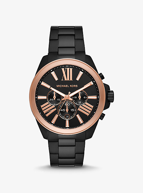 MK8933 - Oversized Wren Two-Tone Watch BLACK