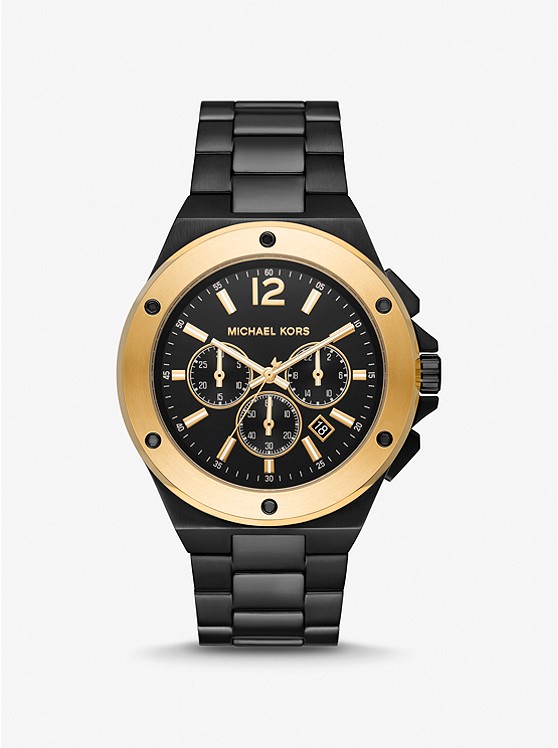 MK MK8941 Oversized Lennox Two-Tone Watch BLACK