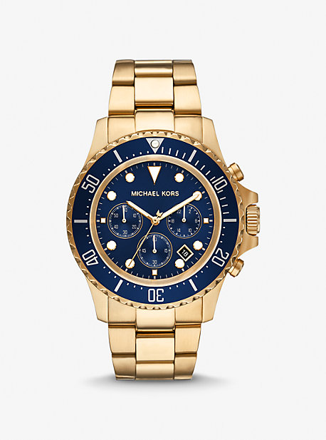 MK8978 - Oversized Everest Gold-Tone Watch GOLD