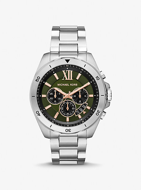 MK8984 - Oversized Brecken Silver-Tone Watch SILVER