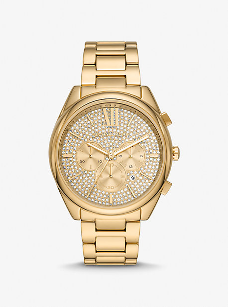 MK8995 - Oversized Janelle Pavé Gold-Tone Watch GOLD