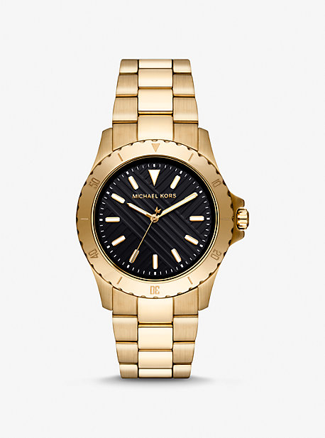 MK9078 - Oversized Everest Gold-Tone Watch GOLD