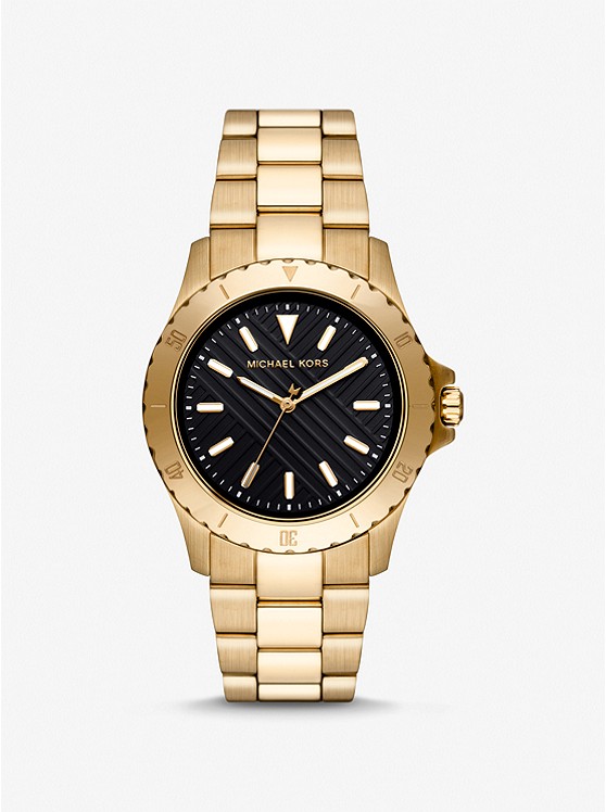 MK MK9078 Oversized Everest Gold-Tone Watch GOLD