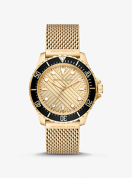 MK9083 - Oversized Slim Everest Gold-Tone Mesh Watch GOLD