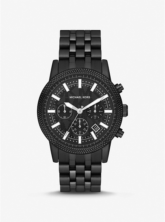 MK MK9089 Oversized Hutton Black-Tone Watch BLACK