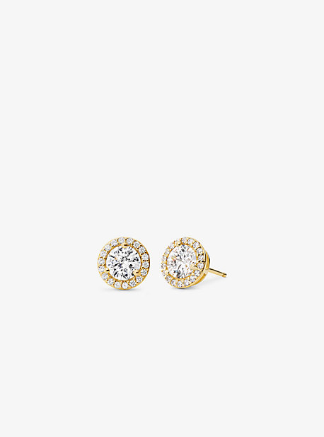 MKC1035AN - Precious Metal-Plated Sterling Silver Pavé Studs GOLD