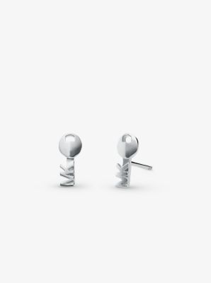 MKC1038AA - Precious Metal-Plated Sterling Silver Key Studs SILVER