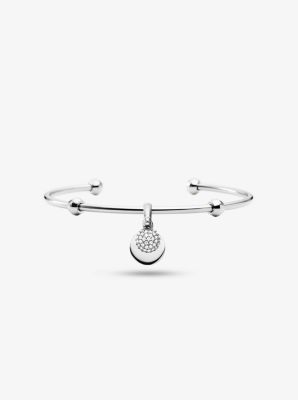MKC1122AN - Precious Metal-Plated Sterling Silver Cuff and Charm Set SILVER