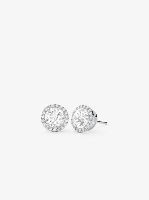 MKC1293AN - Precious Metal-Plated Sterling Silver Pavé Large Studs SILVER