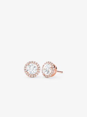 MKC1293AN - Precious Metal-Plated Sterling Silver Pavé Large Studs ROSE GOLD