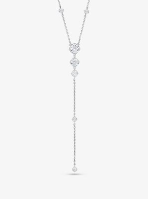 MKC1452AN - Sterling Silver Pavé Lariat Necklace SILVER
