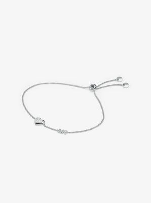 MKC1455AN - Sterling Silver Pavé Heart Slider Bracelet SILVER