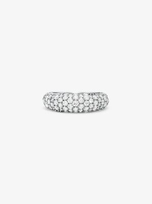 MKC1500AN - Precious Metal-Plated Sterling Silver Pavé Ring SILVER