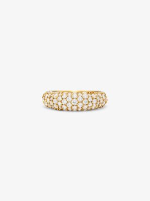 MKC1500AN - Precious Metal-Plated Sterling Silver Pavé Ring GOLD