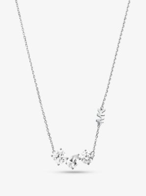 MKC1543AN - Sterling Silver Stone Necklace SILVER