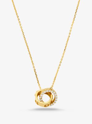MKC1554AN - Precious Metal-Plated Sterling Silver Pavé Necklace GOLD