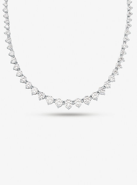 MKC1611AN - Sterling Silver Crystal Necklace SILVER
