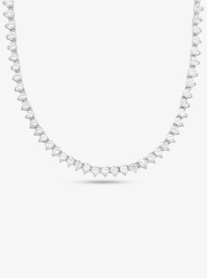 MKC1612AN - Sterling Silver Crystal Necklace SILVER