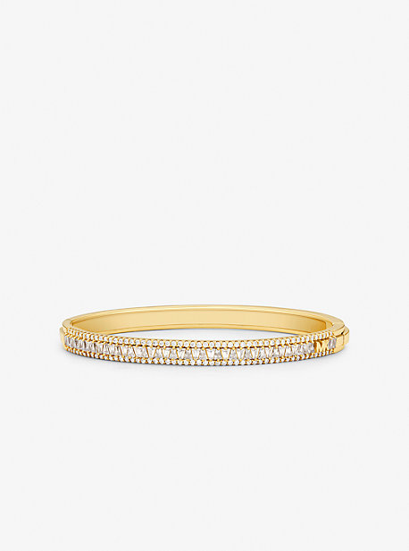 MKC1636AN - Precious Metal-Plated Sterling Silver Pavé Bangle GOLD