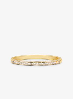 MKC1636AN - Precious Metal-Plated Sterling Silver Pavé Bangle GOLD