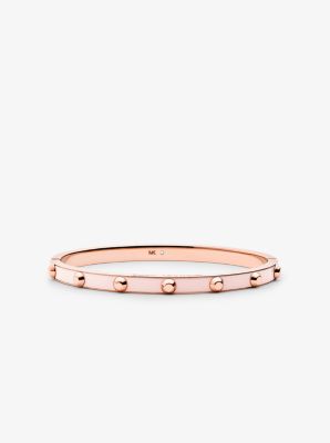 MKJ7691 - Studded Rose Gold-Plated and Acetate Bangle ROSE GOLD