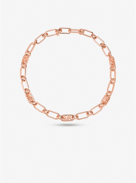 MK MKJ8052 Precious Metal-Plated Brass Chain Link Necklace ROSE GOLD