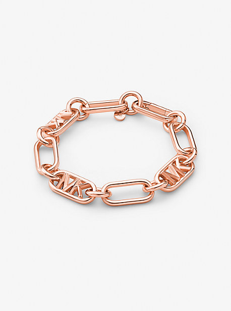 MKJ8053 - Precious Metal-Plated Brass Chain Link Bracelet ROSE GOLD