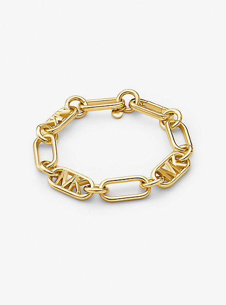 MKJ8053 - Precious Metal-Plated Brass Chain Link Bracelet GOLD