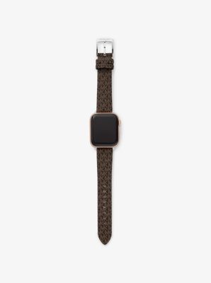 MKS8002 - Logo Strap For Apple Watch® BROWN